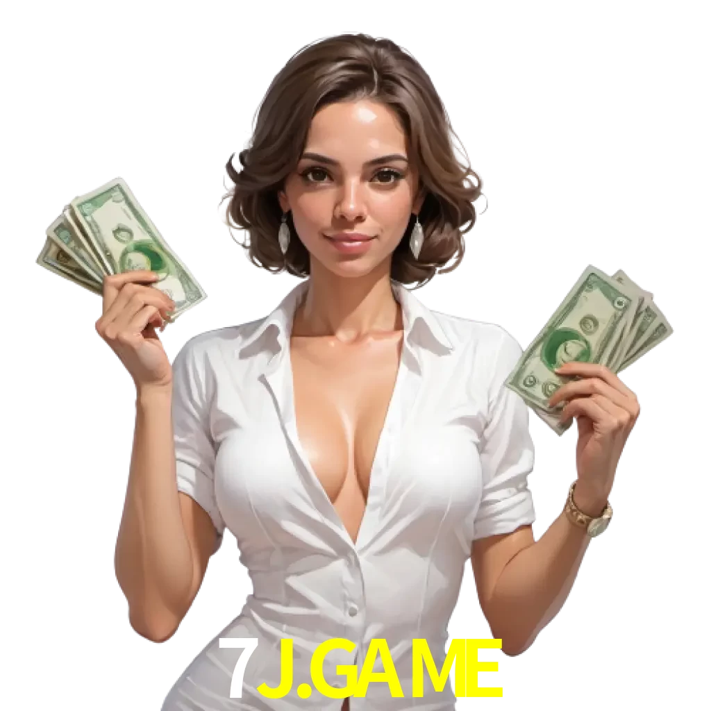 woman with money playing in 7j.game bet casino